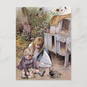 vintagen "Pet Rabbit" Vykort