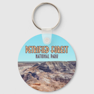 Vintagen "Petrified Forest National Park Arizona" Nyckelring