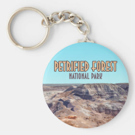 Vintagen "Petrified Forest National Park Arizona" Nyckelring