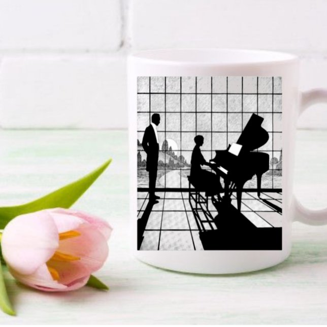 Vintagen Pianist Kaffemugg (Skapare uppladdad)