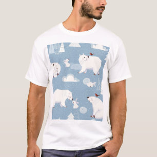 Vintagen polar Bears Winter T Shirt