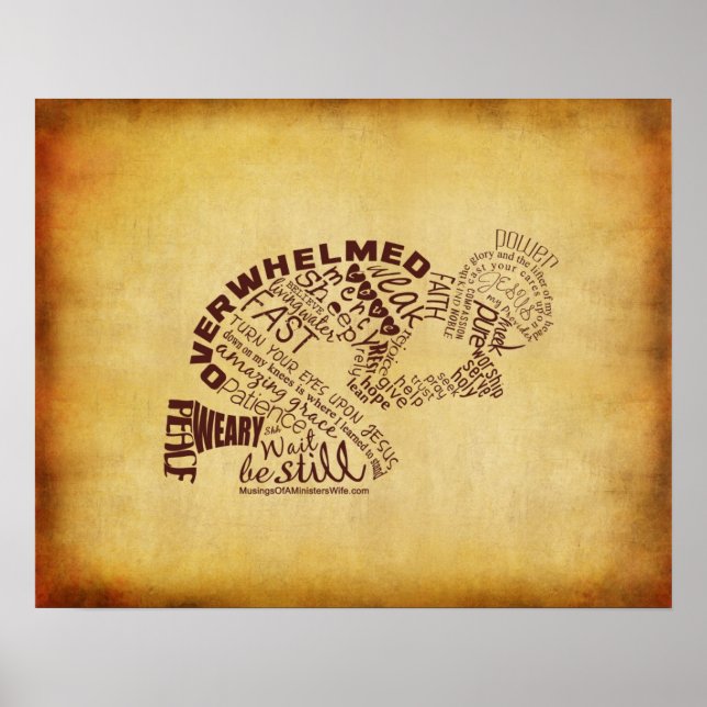 vintagen "Praying Woman" 20x16 Poster (Framsidan)