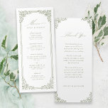 Vintagen Ram Elegant Grönt  Bröllop Meny<br><div class="desc">Utformningen av ram gräns med dekorativ vintage i elegant med snyggt i sage grönt färg,  enkla och klassiska menyer i underbara bröllop för modern klassisk bröllop,  romantisk vintage bröllop och traditionell bröllop. Visa alla matchande delar i samlingen.</div>