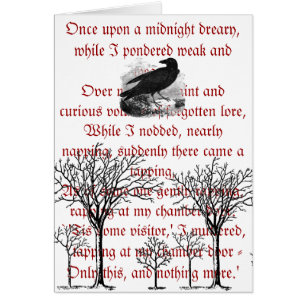 Vintagen Raven Card Hälsningskort