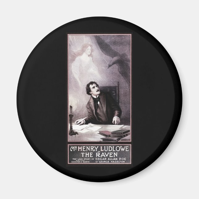 Vintagen Raven Theatrical Magnet (Framsidan)