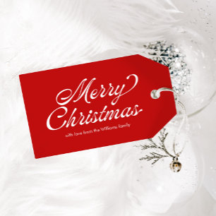 Vintagen Red God jul Play Presentetikett