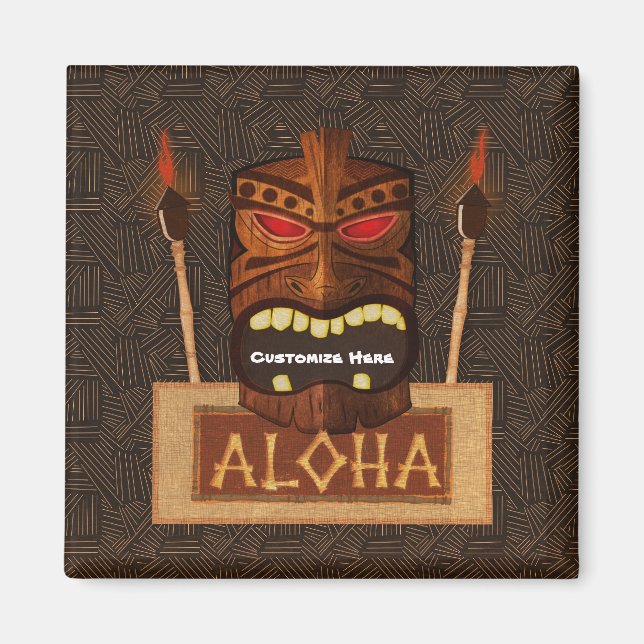 Vintagen Retro ALOHA Hawaiian Magnet (Framsidan)