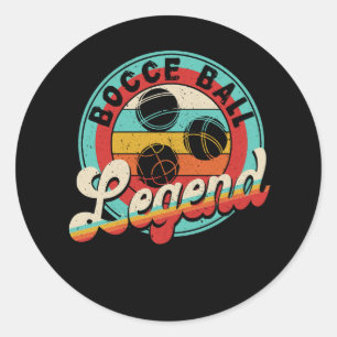 Vintagen Retro Bocce Boll Legend Bocci Boll Player Runt Klistermärke