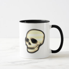 Vintagen Retro-duplexdesign för skullbild Mugg