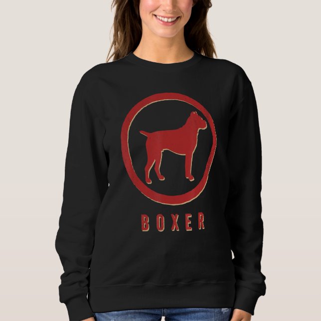 Vintagen Retro för Boxer Hund T Shirt (Framsida)