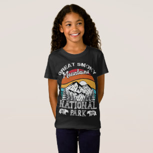 Vintagen Retro för Underbarare rökiga bergsområ T Shirt