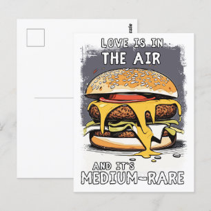 Vintagen Retro Illustration av superskojets BURGER Vykort