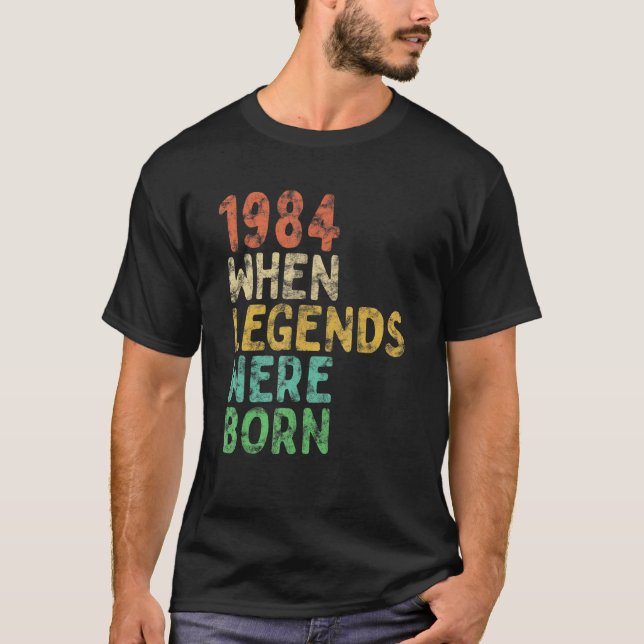 vintagen Retro Legend 1984 T Shirt (Framsida)