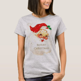 Vintagen Retro Santa God jul Tee