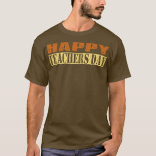 Vintagen Retro text för Lycklig-lärare T Shirt