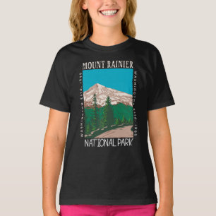 Vintagen Rinier nationalpark Distress T Shirt