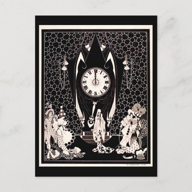 Vintagen Röda dödens mjälte Vykort (Framsida)