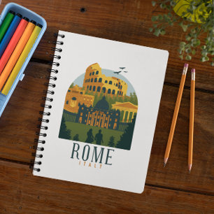 Vintagen Rom Colosseum Anteckningsbok