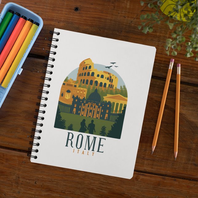 Vintagen Rom Colosseum Anteckningsbok (Classic vintage rome italy colosseum notebook)