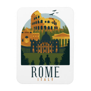 Vintagen Rom Colosseum Magnet