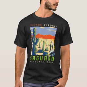 Vintagen Saguaro US National Park Tucson Arizona T Shirt