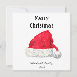 Vintagen Santa Hat Cute Winter-julen Retro Kort