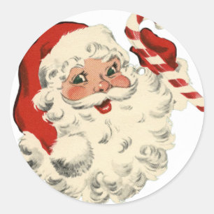 Vintagen Santa Retro Santa Runt Klistermärke