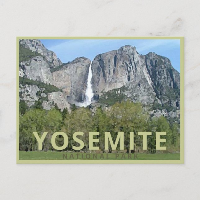 Vintagen Scenia Yosemite Vykort (Framsida)