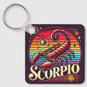 Vintagen Scorpio Zodiac Keychain Design Nyckelring