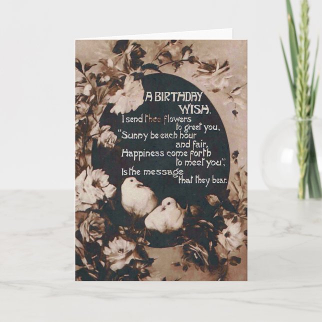 Vintagen Sepia om dagsvajar Kort (Framsida)