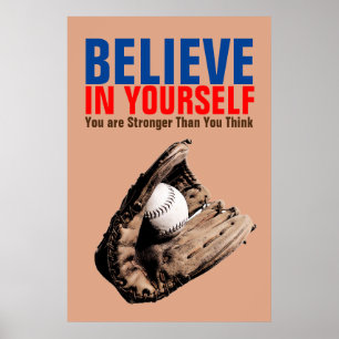 Vintagen ser retro Motivering Baseball Tro Poster