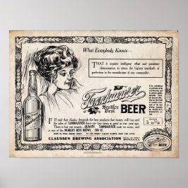 Vintagen ser ut som Tannhaeuser Beer Print Poster