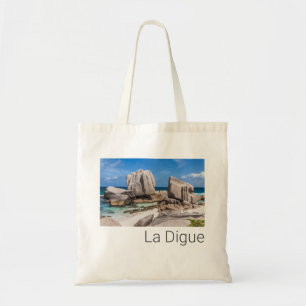 Vintagen Seychellerna La Digue Anse Marron Beach Tygkasse