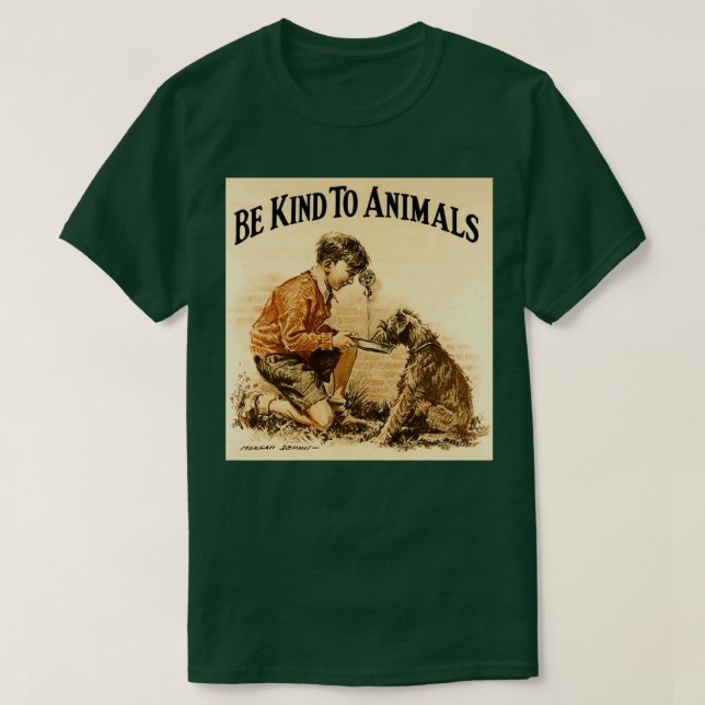 Vintagen ska vara snäll mot djur. t shirt (Design framsida)