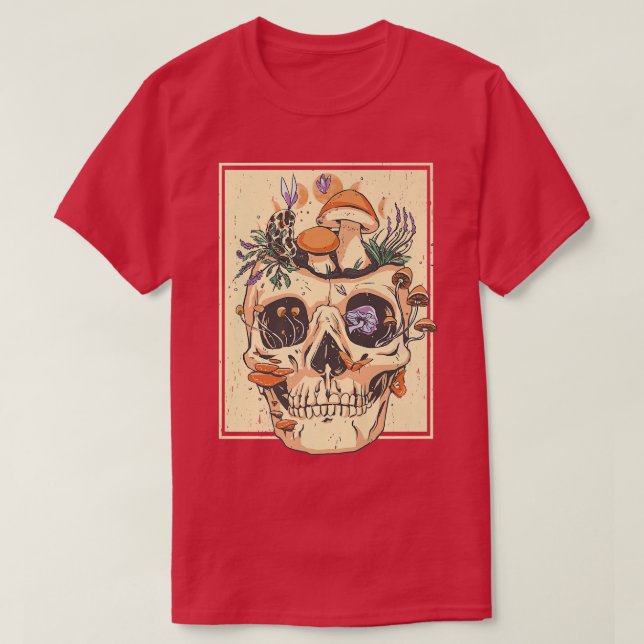 Vintagen Skeleton Mystical T Shirt (Design framsida)