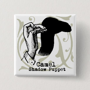 Vintagen Skuggspel i Camel Hand Puppet Shadow Game Knapp