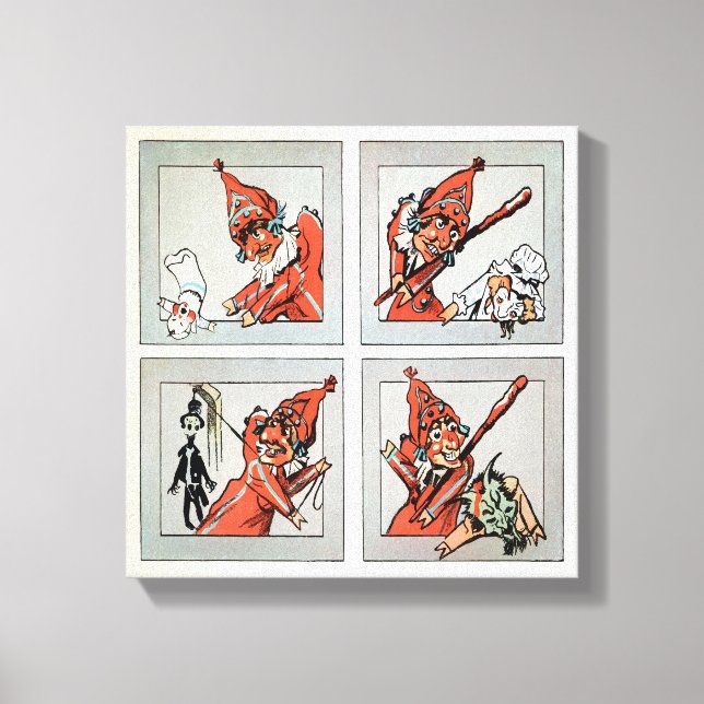 Vintagen Slår och Judy Canvastryck (Framsida)