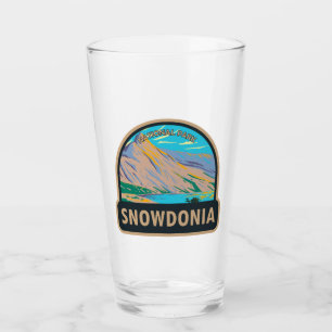 Vintagen Snowdonia nationalpark Wales Sjö Glaslyn Glaskopp