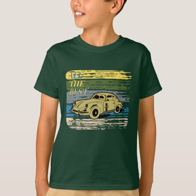 Vintagen Sommar Kids T Shirt (Framsida)