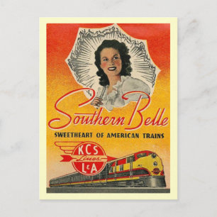 Vintagen Southern Belle Tåg Vykort