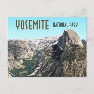 Vintagen Souvenir, halvdomens nationalpark, Yosemi Vykort