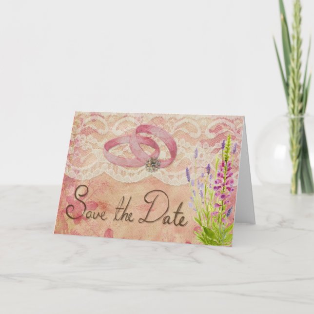 Vintagen Spara datum Meddelande (Framsida)