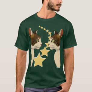 Vintagen Speglade katter T Shirt