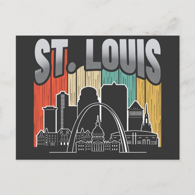 Vintagen St. Louis Missouri Vykort (Framsida)