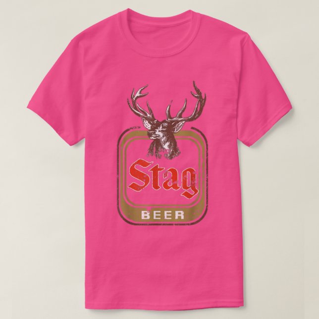 Vintagen Stag Beer  T Shirt (Design framsida)