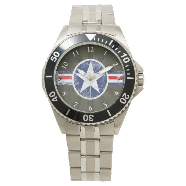 Vintagen  Star Patriotic Luft Armbandsur (Framsida)