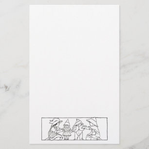 Vintagen  Stationery Barn och Leksak Brevpapper