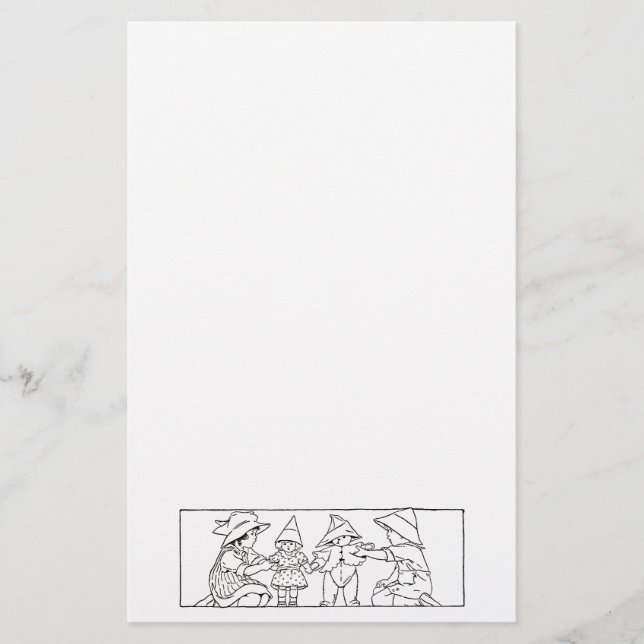 Vintagen  Stationery Barn och Leksak Brevpapper (Framsida)