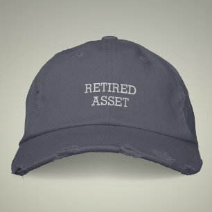 Vintagen Stil Disted Asset Broderad Keps