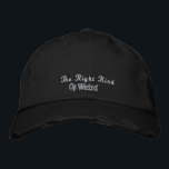 Vintagen Svartvit Konstig, svart Rosa Broderad Keps<br><div class="desc">En svart vintage med personlig baseboll,  broderad i rosa och vit,  med ett lustigt citat. En coola-födelsedagspresent.</div>